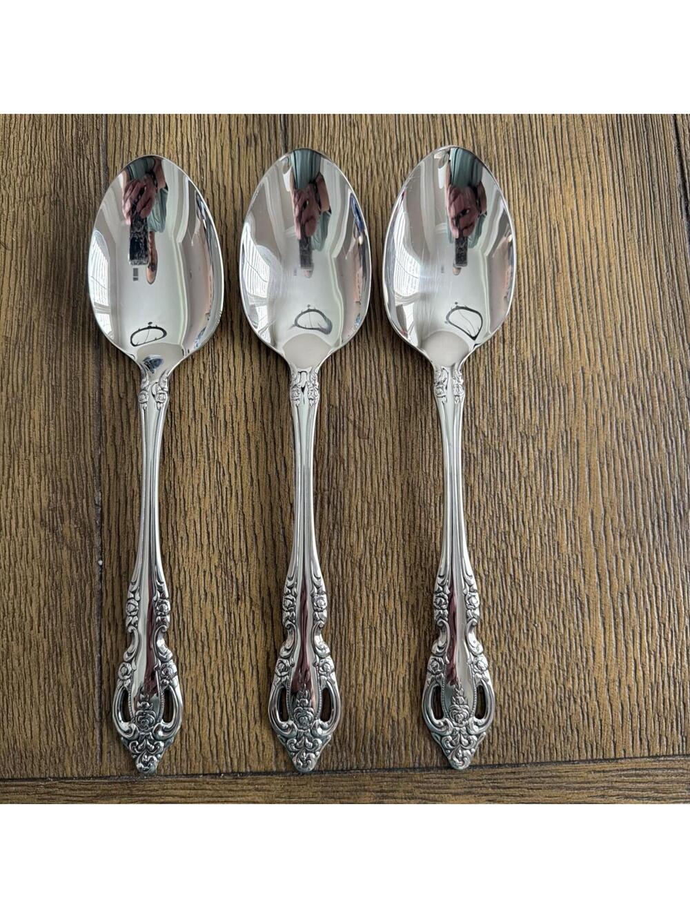 Oneida Community Stainless BRAHMS Serving Spoons - Set of 3